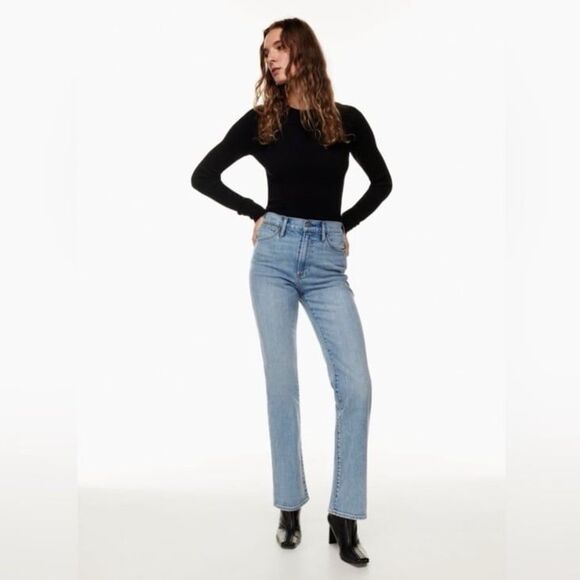 Aritzia Denim Forum The Cowgirl High Rise Boot Jeans 30L Size 25 - Picture 2 of 11